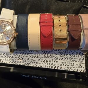XOXO Women's Watch with Colorful Strap Set
